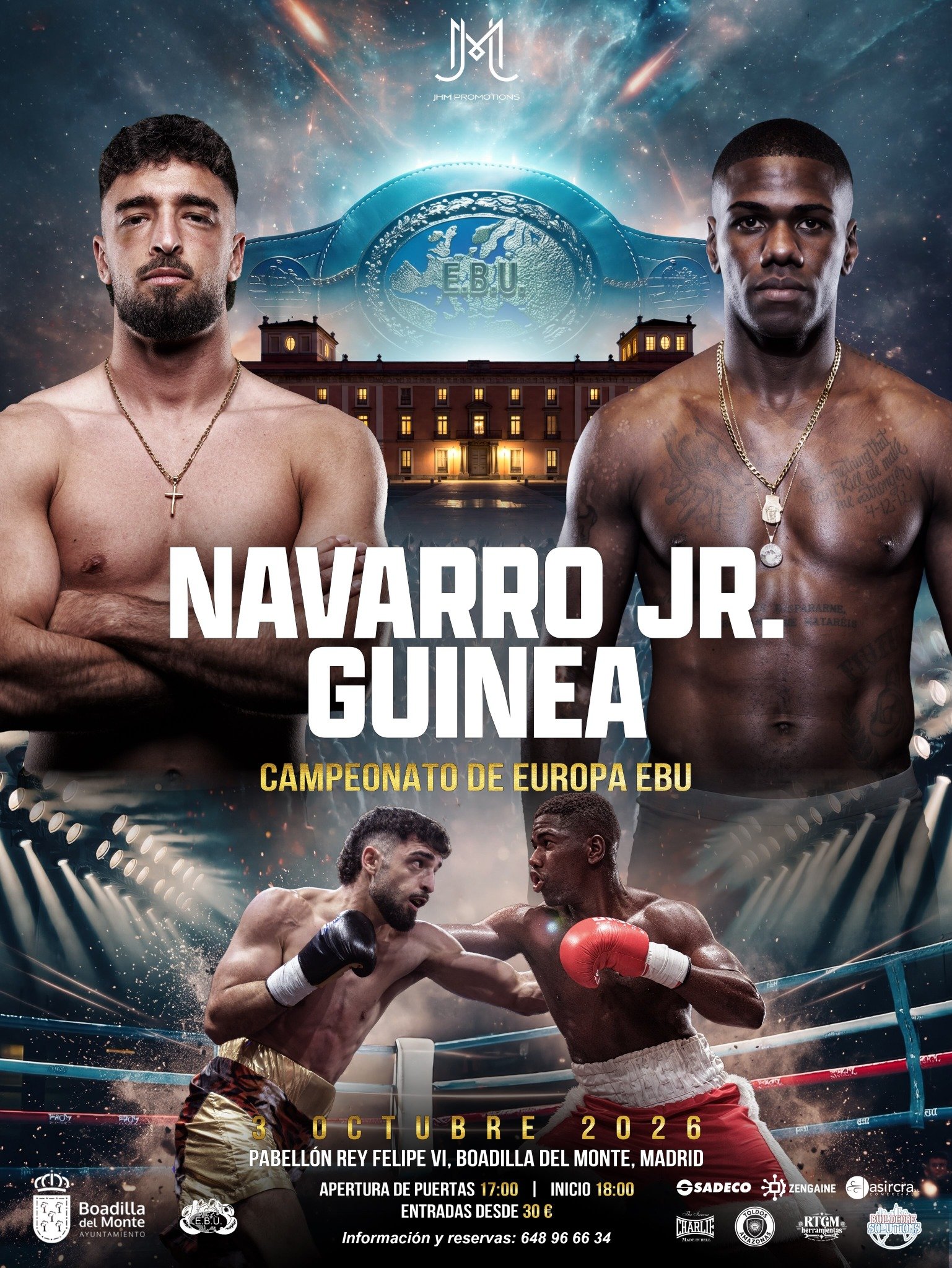 Cartel del combate Navarro Jr. vs Guinea